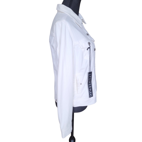 Liverpool NWT White Stretch Kolten Denim Long Sleeve Jacket Women's Size M - Picture 3 of 14